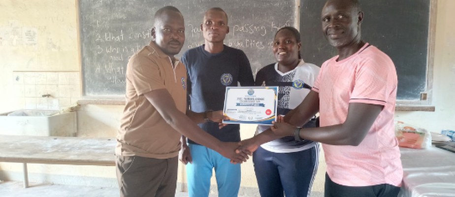 A participant receives a certificate of merit