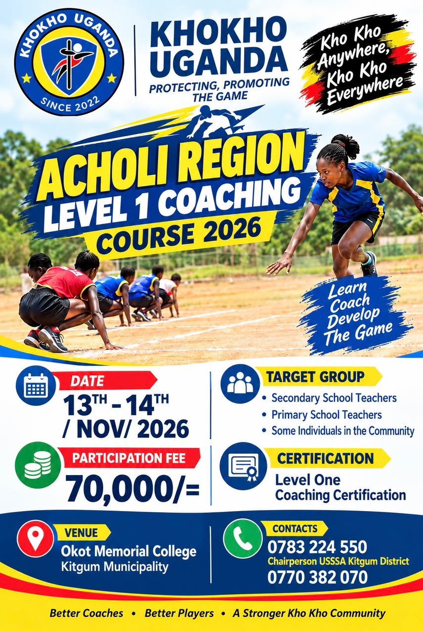 Poster: Acholi Region Level 1 Coaching Course 2026