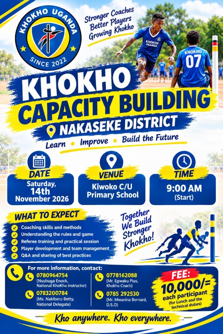 Poster: Khokho Capacity Building, Nakaseke District