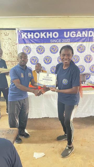 A participant receives a certificate